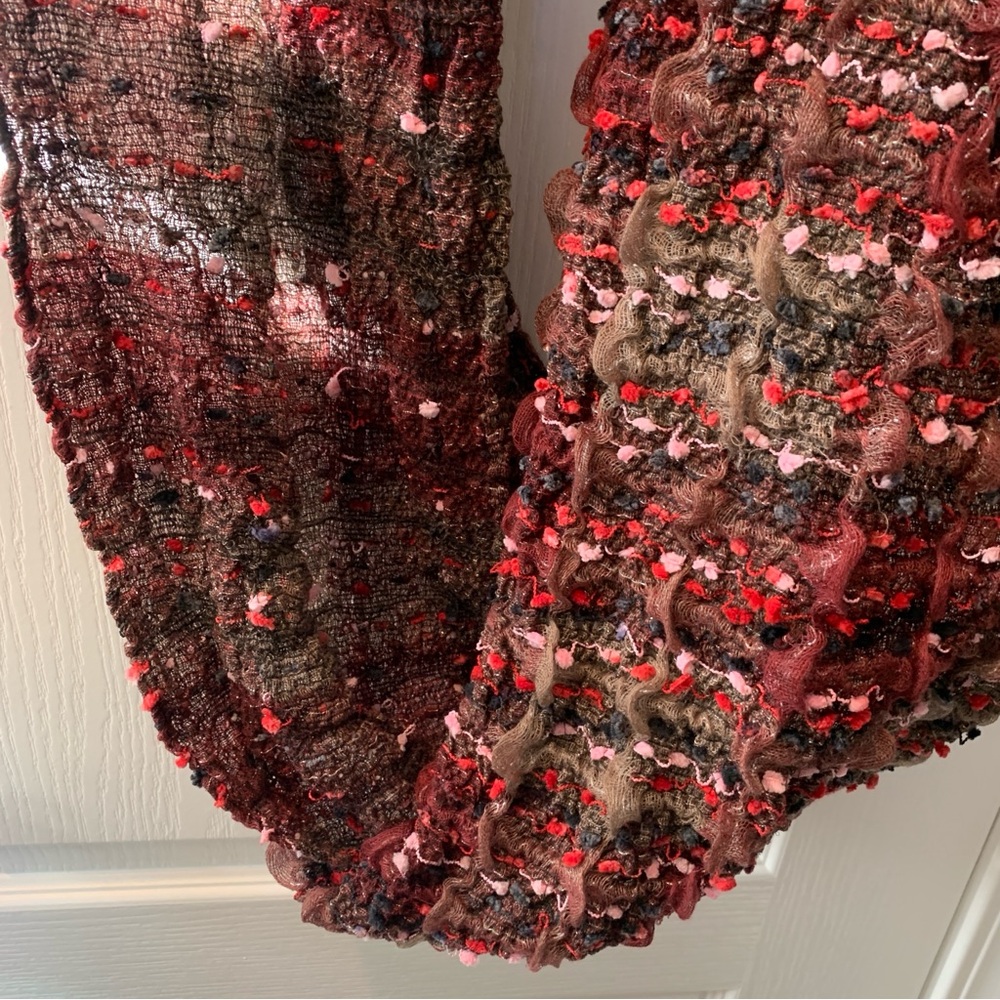 Women’s Chunky Knit Long Infinity Scarf Multicolor - Picture 6 of 11